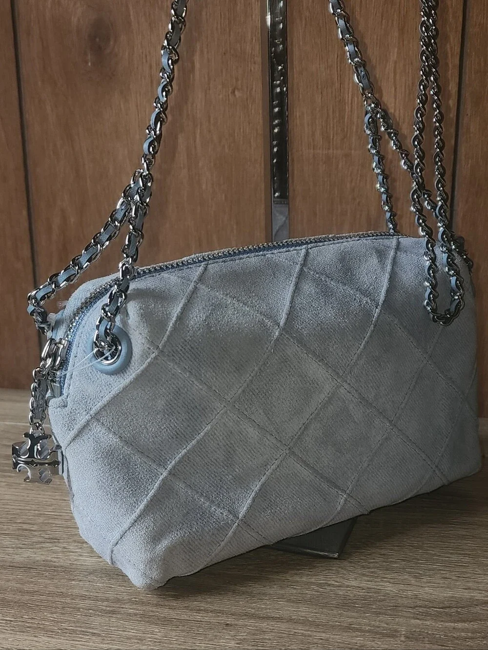 Tory Burch Fleming Soft Denim Crossbody